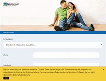 Tablet Screenshot of nibelungen-wohnbau.de
